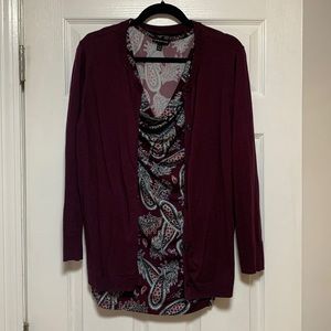 Lane Bryant 2 piece cardigan and top set 14/16